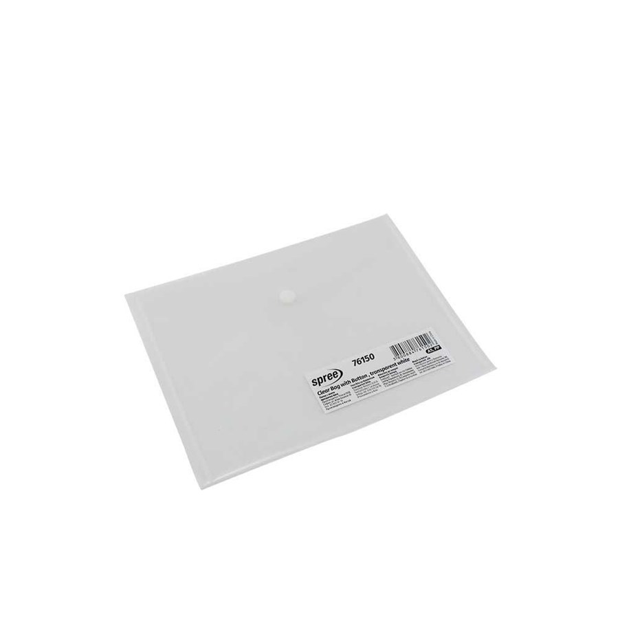 Taschen, Umschläge und Register - SPREE Envelope C5 plastic.12 pcs. clear. WHITE - 76150