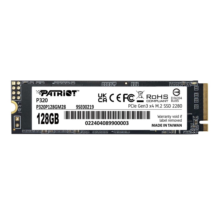 SSD - Patriot P320 - SSD - 128 GB - PCIe 3.0 x4 (NVMe) - P320P128GM28