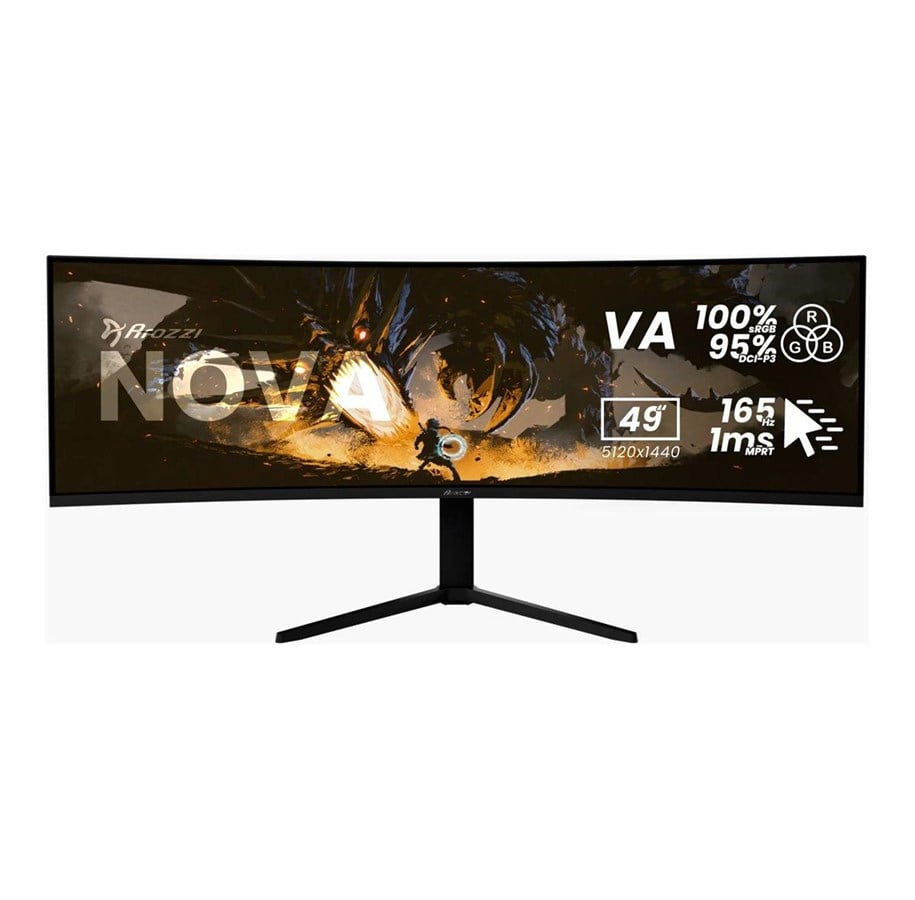 Monitor - 49" Arozzi Nova Curved computer monitor - AZ-NO-49TUW165-BK