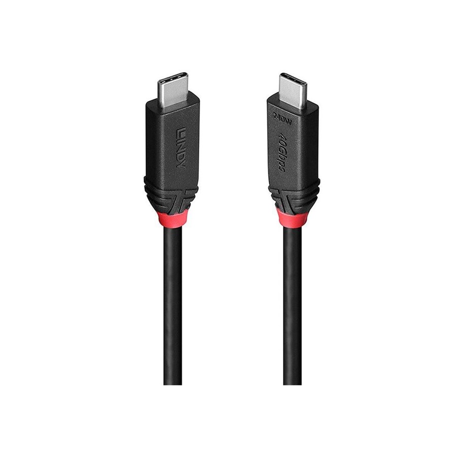 USB Kabel - Lindy Black Line - USB-C cable - 24 pin USB-C to 24 pin USB-C - 50 cm - 37000