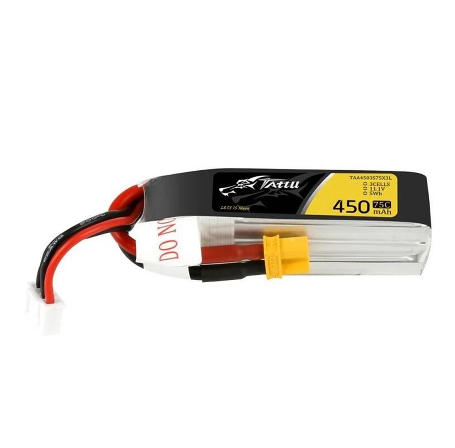 Drohnen - Gens ace &Tattu - Tattu 450mAh 11.1V 75C 3S1P Long battery - TAA4503S75X3L