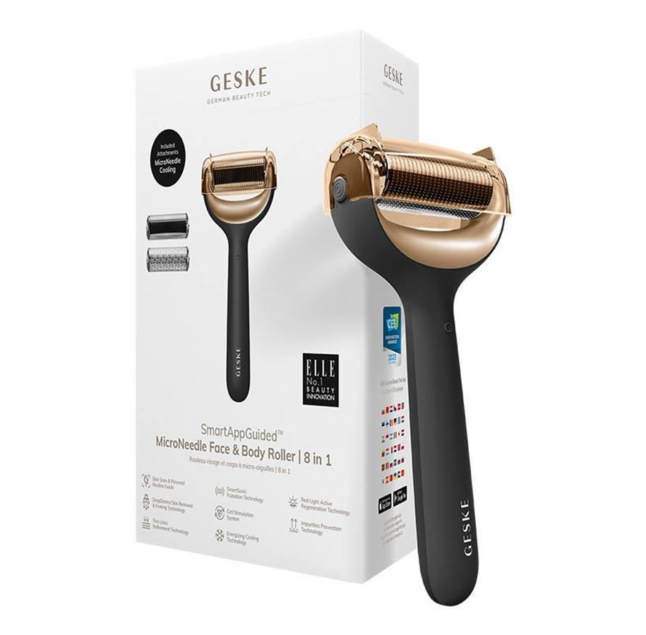 Gesichtspflege - Geske Micro Needle Face & Body Roller 8in1 - Gray - GK000043GY01