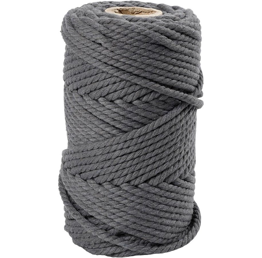Kunst & Handwerk Ausstattung - Creativ Company - Macrame Cord Gray 55m - 414754