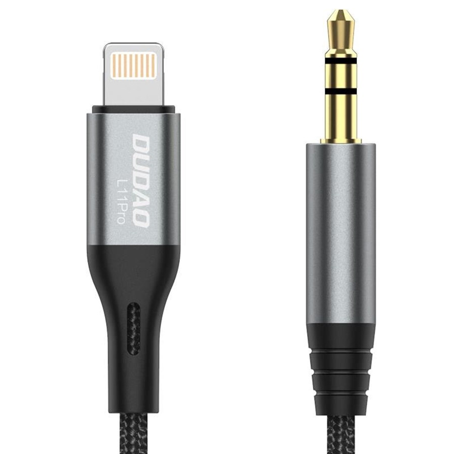 Audio Kabel - Dudao audio cable Lightning - mini jack 3.5mm 1m gray (L11PRO) - 6970379618622