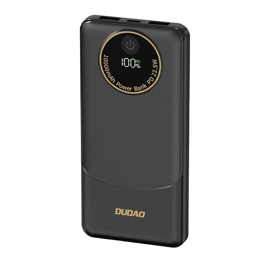 Powerbank (Akku) - Dudao Powerbank K12 10000mAh PD22.5W USB-A USB-C - black - 10000 mAh - 6976625333882
