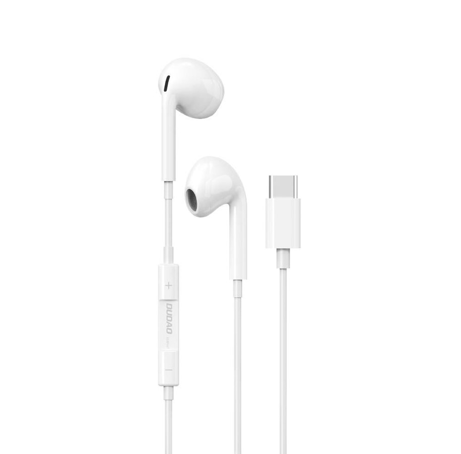 Kopfhörer/Headsets - Dudao in-ear headphones with USB Type-C connector white (X14PROT) - 6976625335299