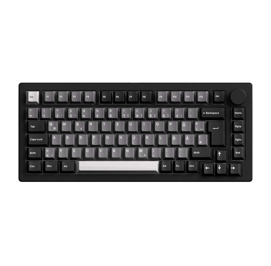 Tastaturen - Akkogear Monsgeek M1 V5 VIA Black & Silver - Akko Rosewood - Gaming Tastaturen - ohne Numpad - Universal - Schwarz - 6975351385769