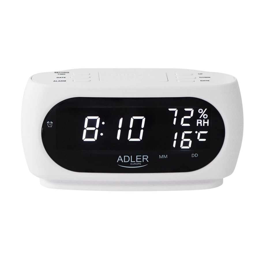 Einrichtung - Adler - alarm clock - electronic - desktop - white - AD 1186w