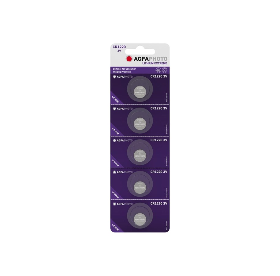 Batterien und Akkus - Agfa Photo battery x CR1220 - Li (pack of 5) - 150-803210