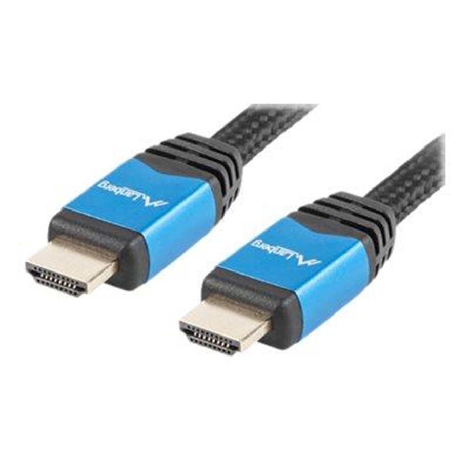 Display Kabel - Lanberg HDMI cable with Ethernet - 1 m - CA-HDMI-20CU-0010-BL