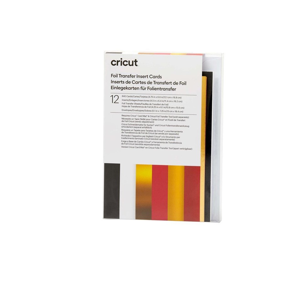 Label printer - Cricut Royal Flush Sampler - foil transfer insert card - 12 pieces - 108 x 156 mm - gold red - 2009480