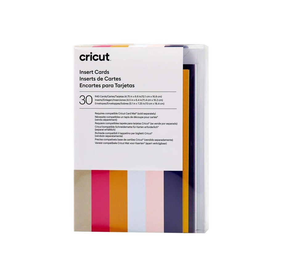 Label printer - Cricut Sensei Sampler - insert card set - Twilight tulip white khaki mustard powder blue party pink - 2009469