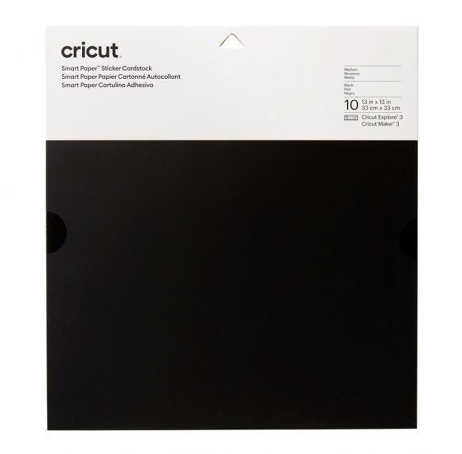 Label printer - Cricut Smart Paper - sticker paper - 10 sheets - black - card stock - 2008316