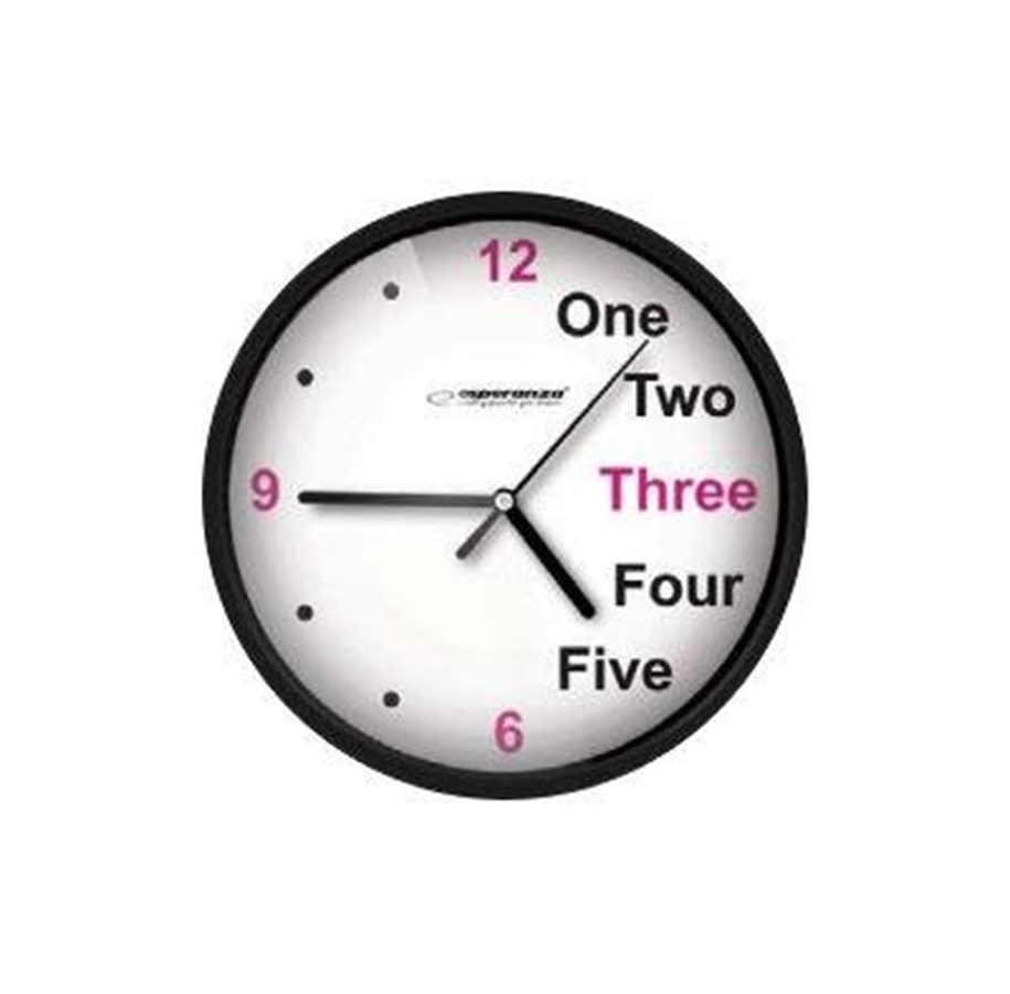 Einrichtung - Esperanza PRAGUE - clock - quartz - wall mountable - 20 cm - EHC014K - 5901299929926