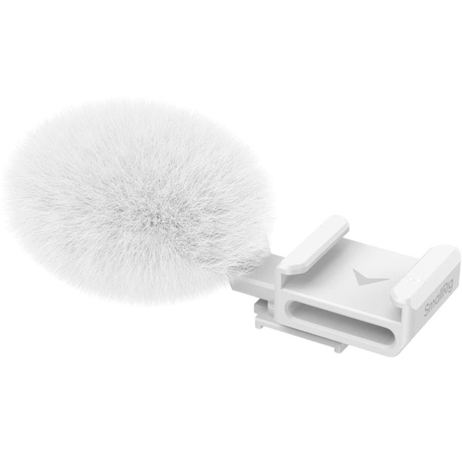 Foto & Video Zubehör - SmallRig Cold Shoe Adapter with Furry Windscreen (white) for Sony ZV series cameras - 4734