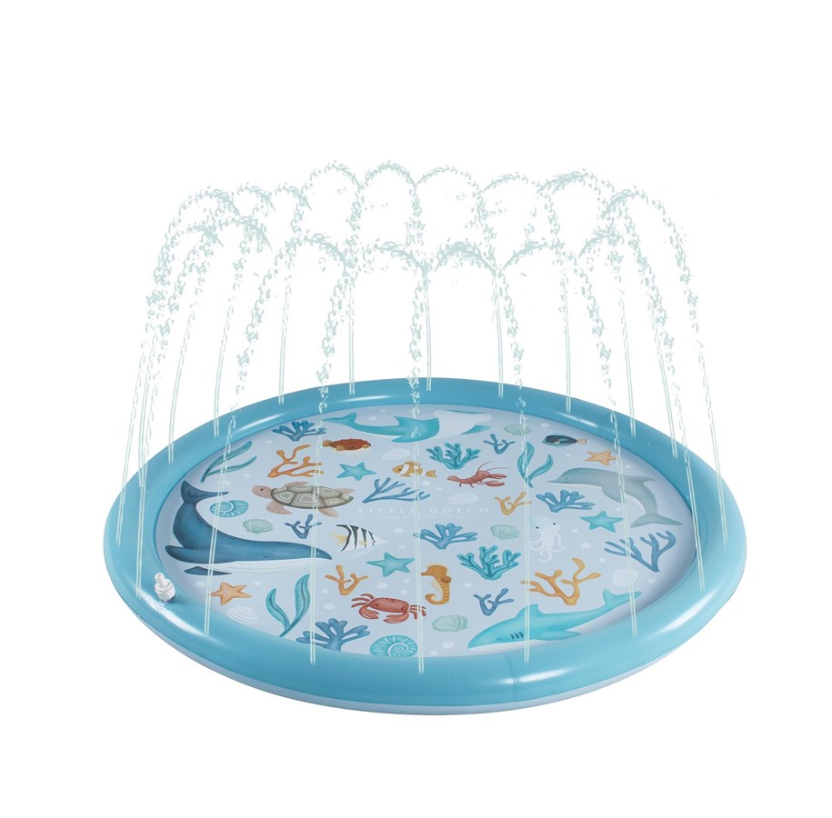 Wasserspielzeug - Little Dutch Ocean Dreams Water Play Mat Blue 150cm - 2012395