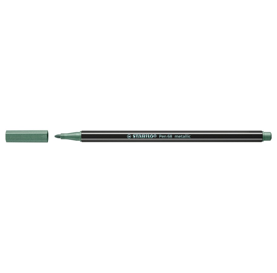 Utensilien zum Schreiben und Zeichnen - STABILO Pen 68 metallic - fibre-tip pen - metallic green - 68/836