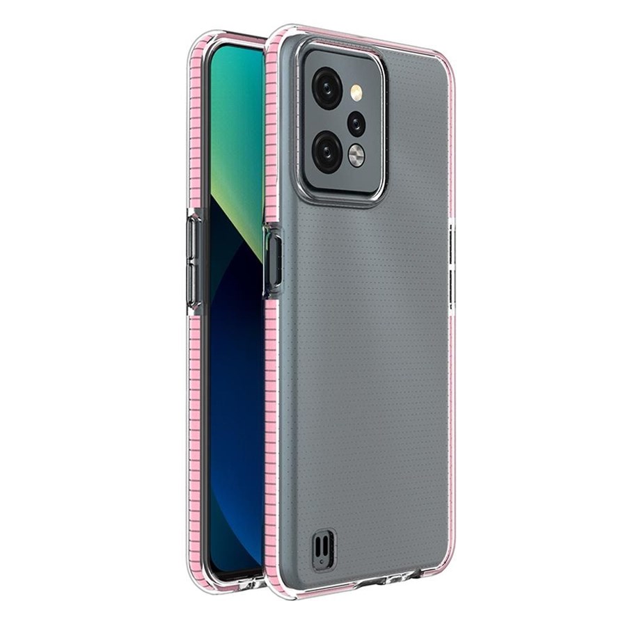 Handys - Cover & Cases - Hurtel Spring Case for Realme C31 Silicone Case with a Frame Light Pink - 9145576265086