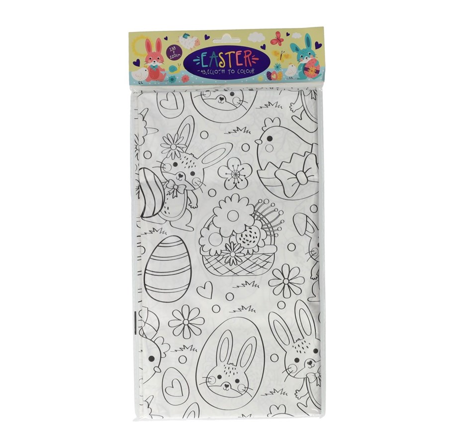 Spielzeug - Wins Holland Color your own Easter Tablecloth 138x220cm - TK812