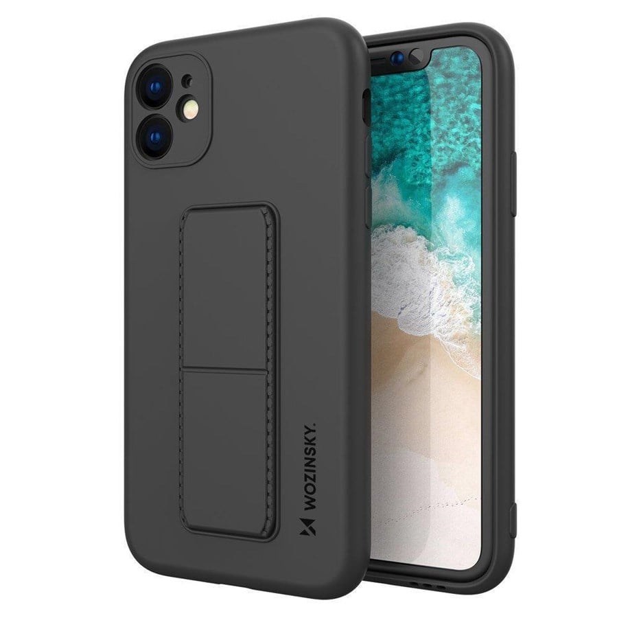 Handys - Cover & Cases - Wozinsky  Kickstand Case Silicone Case with Stand Samsung Galaxy M31s Case Black - 9111201941021