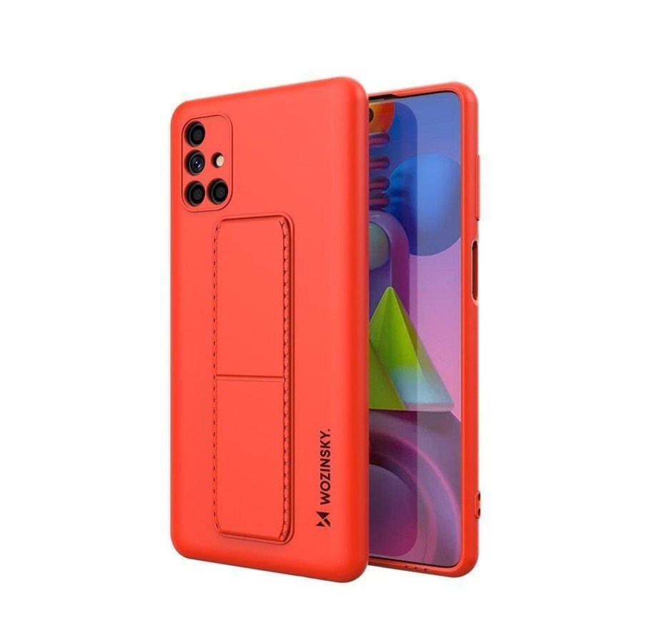 Handys - Cover & Cases - Wozinsky  Kickstand Case Silicone Case with Stand Samsung Galaxy M51 Case Red - 9111201941069