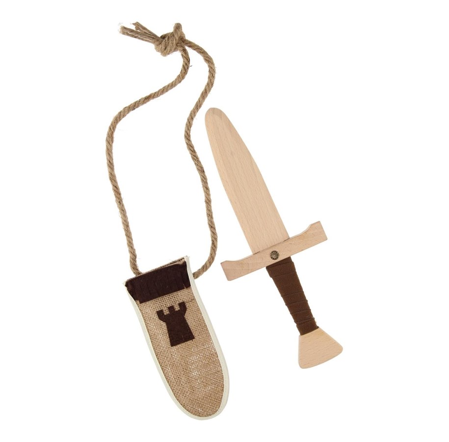 Holzspielzeug - Playwood Wooden Dagger Luxury with Sheath - RS720B