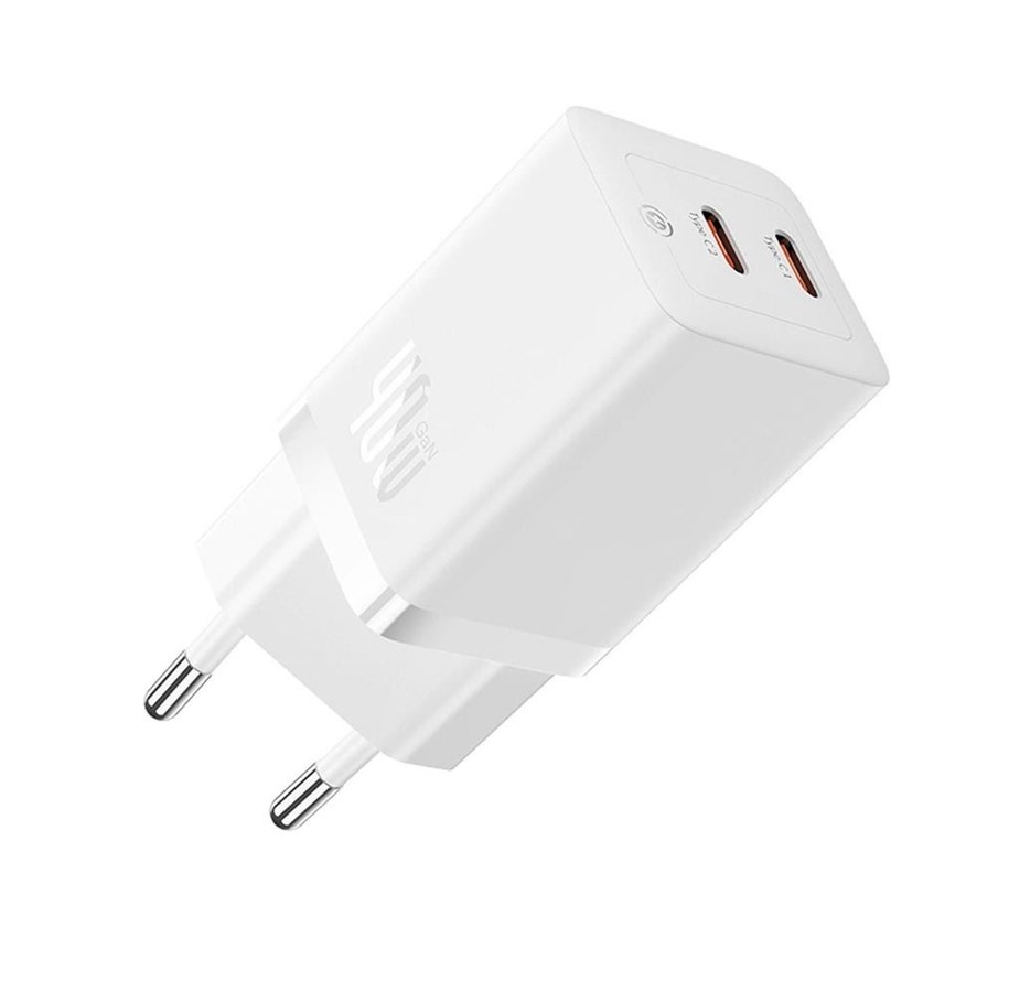Handys - Adapter und Ladegeräte - Baseus GaN5 Pro 40W 2xUSB-C Wall Charger - White - P10110804217-Z1