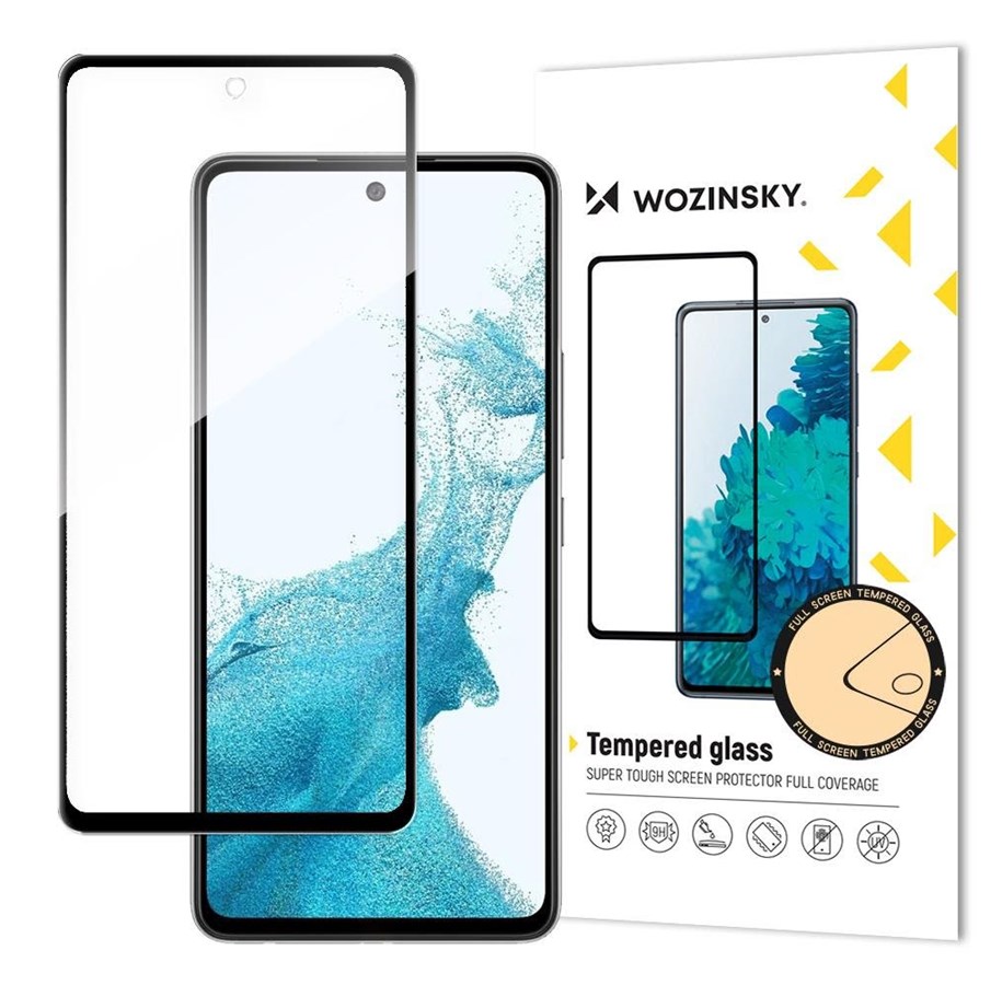 Handys - Schutzfolie - Wozinsky Super Durable Full Glue Tempered Glass Full Screen Protector With Frame Case Friendly Samsung Galaxy A53 5G Black - 9145576238684
