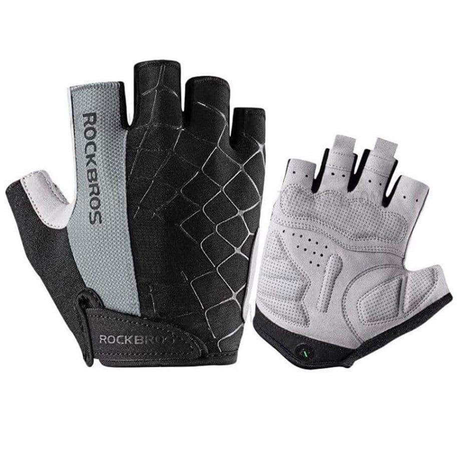 Fahrrad-Zubehör - Rockbros S109GR cycling gloves size L - gray - S109GR-L