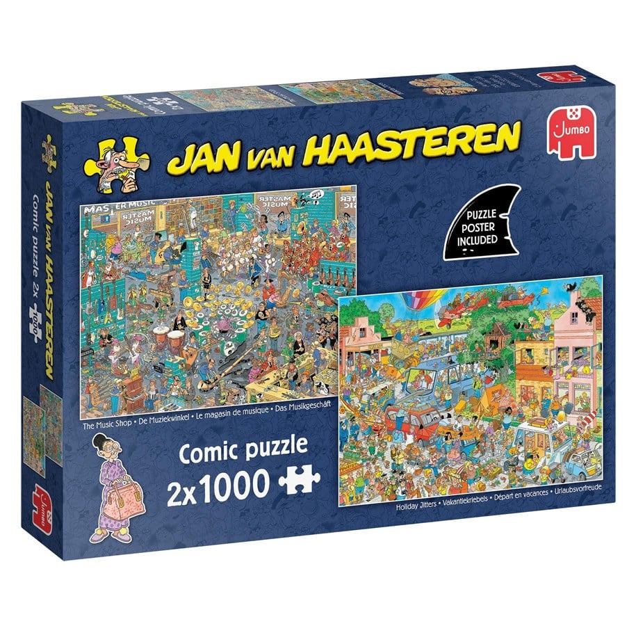 Puzzle - Jumbo Jan van Haasteren Jigsaw Puzzle - Music Store and Holiday Itching 2x1000 pcs. Boden - 1110100644