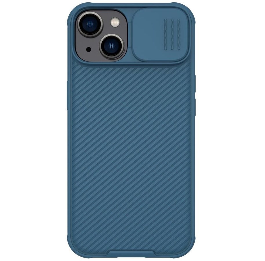 Handys - Cover & Cases - Nillkin CamShield Pro Case Case iPhone 14 Plus Armored Cover Camera Cover Blue - 6902048248366