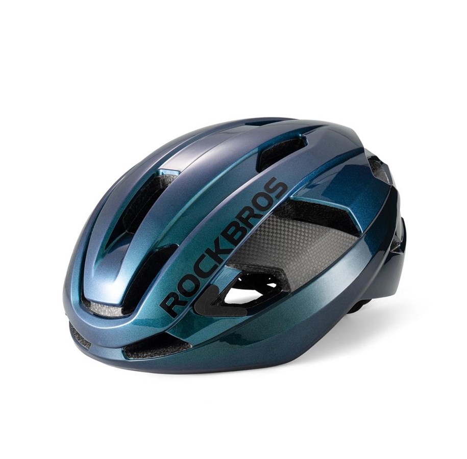 Fahrrad-Zubehör - Rockbros LK-15 Carbon Fiber Bike Helmet Size L (58-62cm) - Chameleon Blue - Rockbros-10110046006
