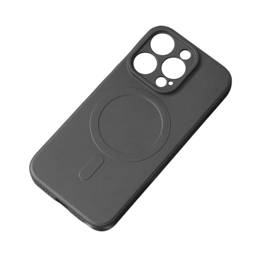 Handys - Cover & Cases - Hurtel MagSafe Compatible Silicone Case for iPhone 15 Plus Silicone Case - Black - 5907769356834