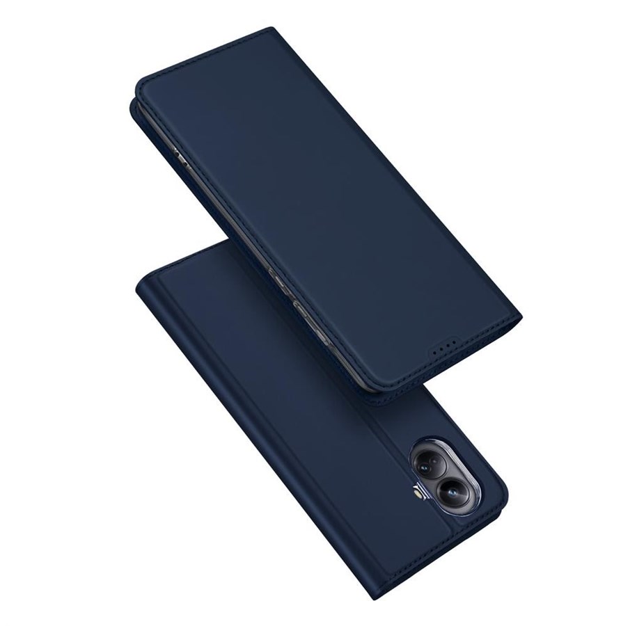 Handys - Cover & Cases - Dux Ducis Skin Pro Case for Realme 10 Pro+ Flip Cover Card Wallet Stand Blue - 6934913030073