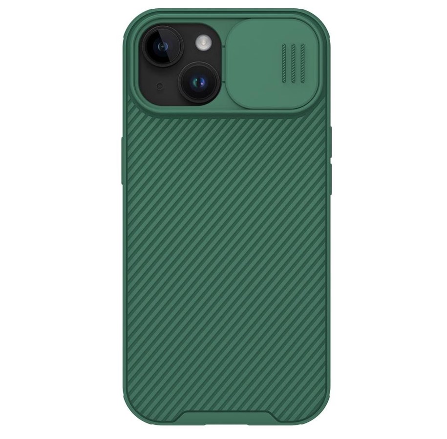 Handys - Cover & Cases - Nillkin CamShield Pro Magnetic Case for iPhone 15 Plus with Camera Cover - Green - 6902048266766