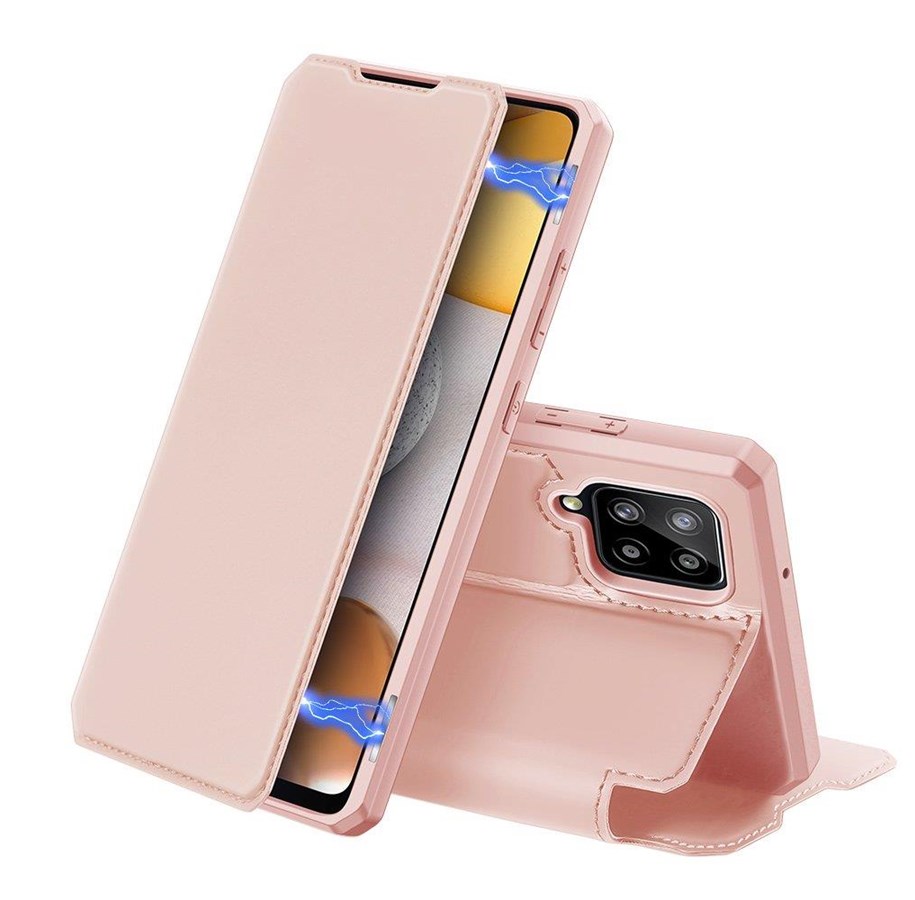 Handys - Cover & Cases - Dux Ducis Skin X Holster Case Flip Cover Samsung Galaxy A42 5G Pink - 6934913054208