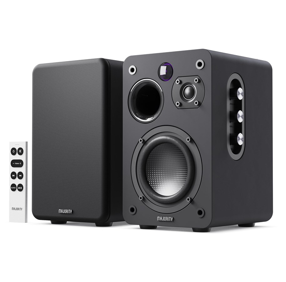 HiFi-Lautsprecher - Majority D70X Active Bookshelf Speakers - Black - 1000003080