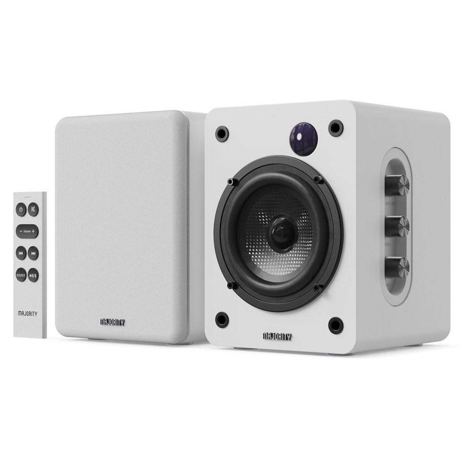 HiFi-Lautsprecher - Majority D50X Bluetooth Bookshelf Speakers - White - 1000003125