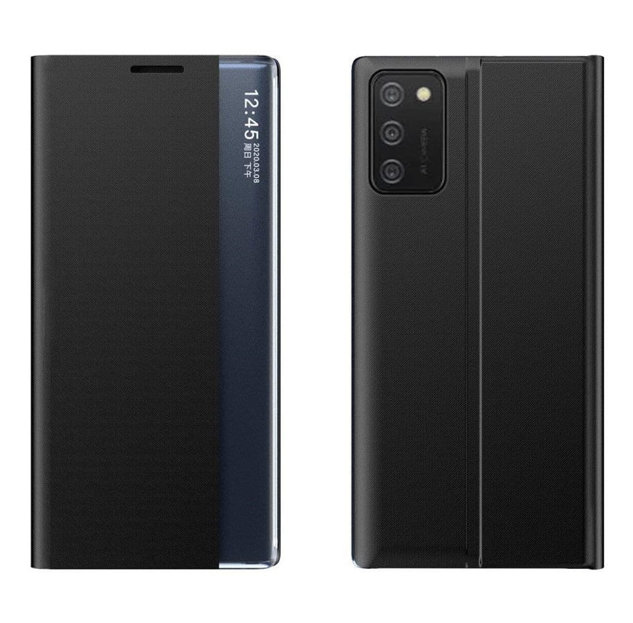 Handys - Cover & Cases - Hurtel New Sleep Case Cover with a Stand Function for Samsung Galaxy A03s (166.5) Black - 5907769338083