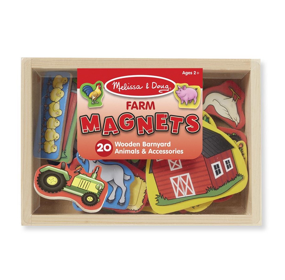 Holzspielzeug - Melissa & Doug Wooden Magnets Farm - 6073513