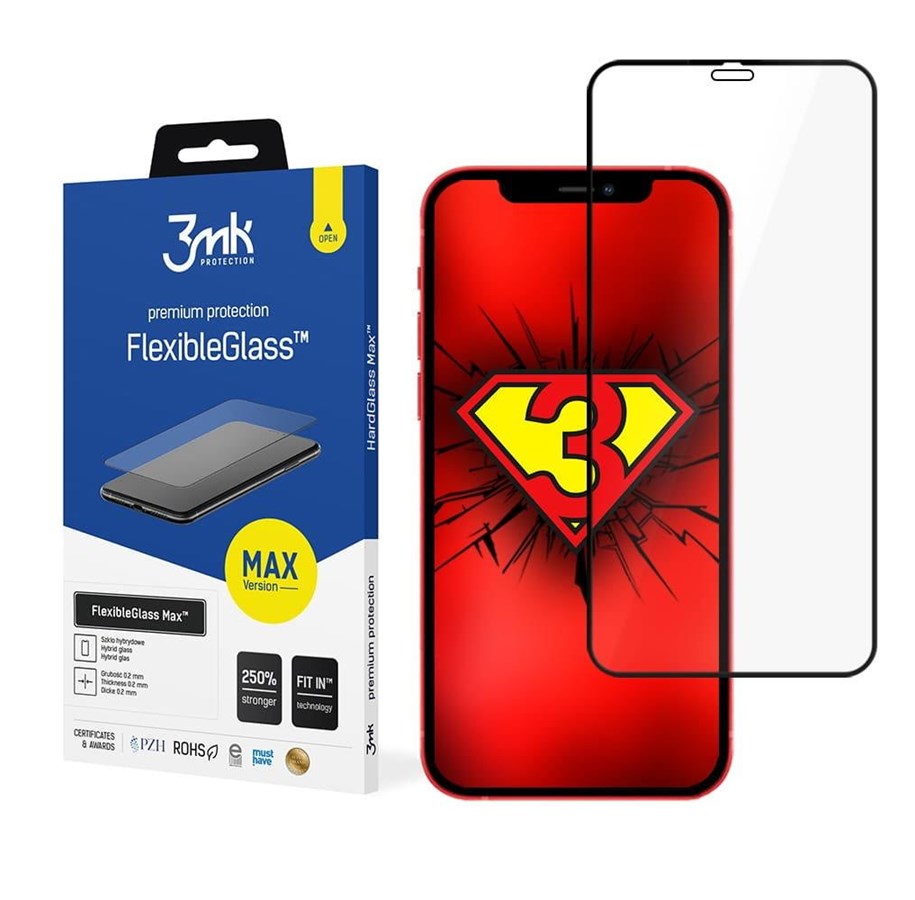 Handys - Schutzfolie - 3mk FlexibleGlass Max™ hybrid glass for iPhone 12 Pro Max - 5903108292283
