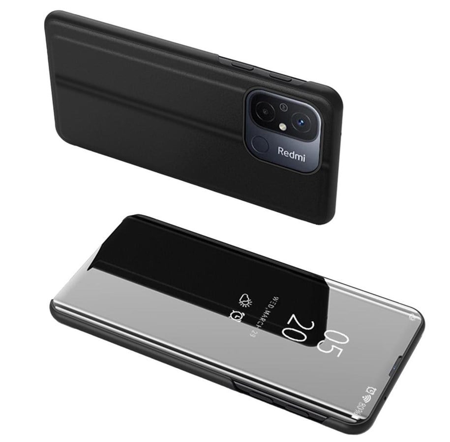 Handys - Cover & Cases - Hurtel Clear View Case cover for Xiaomi Redmi 11A / Poco C55 / Redmi 12C Flip Case Black - 9145576275986