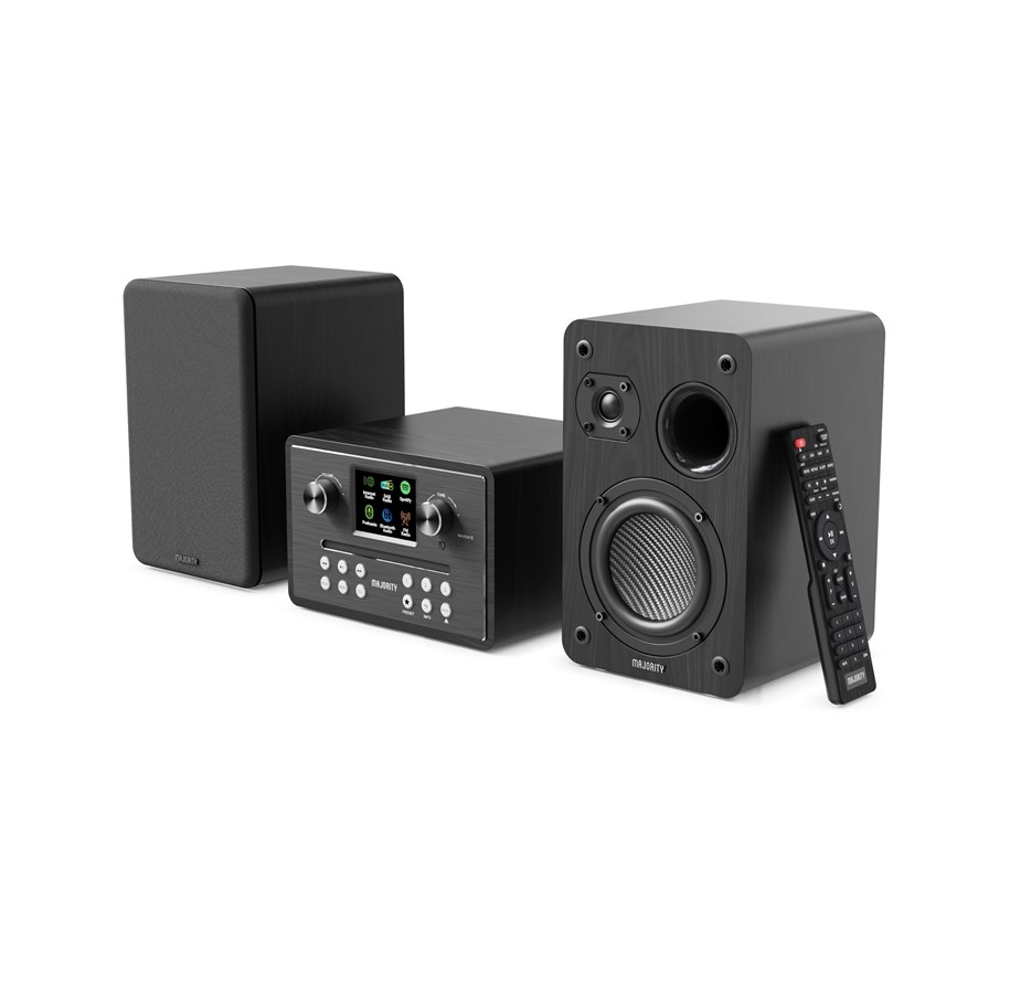 Micro & Mini-Systeme - Majority Homerton HiFi Internet Radio Hi-Fi System - Black - 1000003061