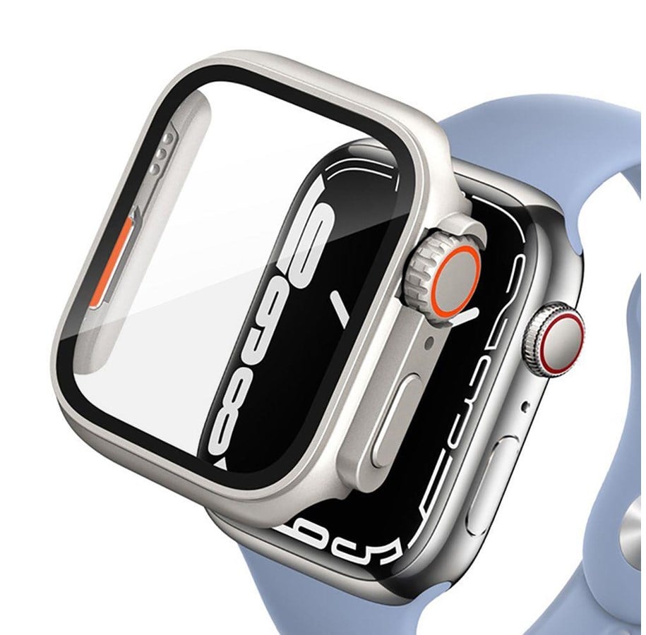 Smartwatch - Accessories - Tech-Protect Defense360 Case for Apple Watch 7 / 8 / 9 (45 mm) - Titanium Orange - 9490713934708