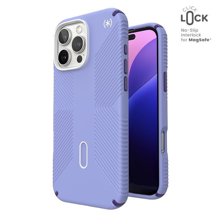 Handys - Cover & Cases - Speck Presidio2 Grip ClickLock & MagSafe - iPhone 16 Pro Max Case - Future Lavender / Cassis Purple / White - 150725-3251