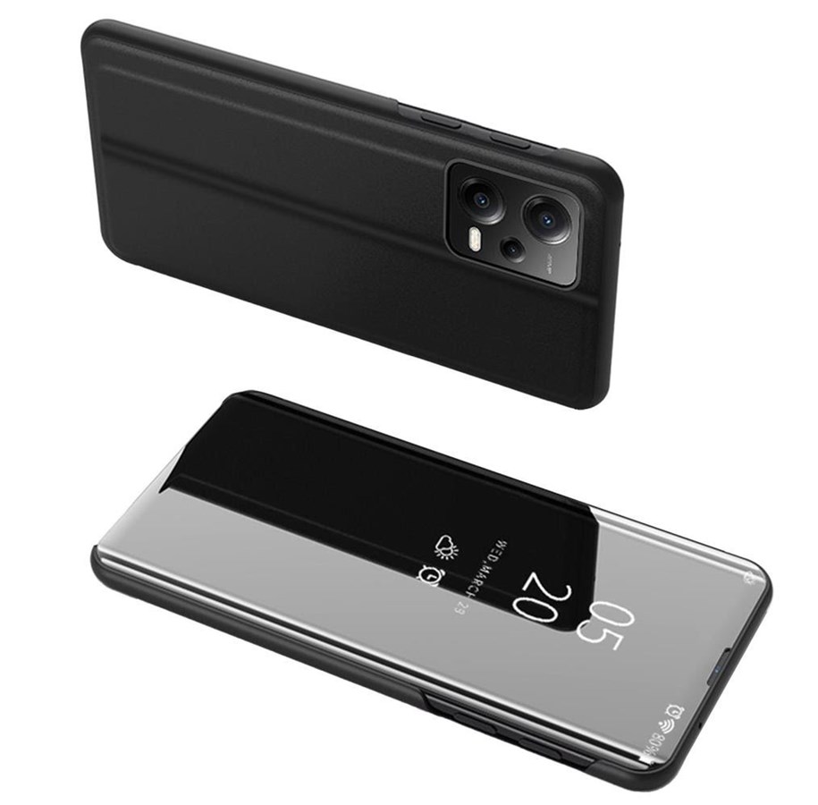 Handys - Cover & Cases - Hurtel Clear View Case Cover for Xiaomi Redmi Note 12 Pro+ with a Flip Cover Black - 9145576276075