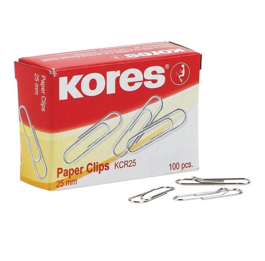 Schreibtischzubehör - Kores - Paper Clips 25 mm – 100 pcs - 743010