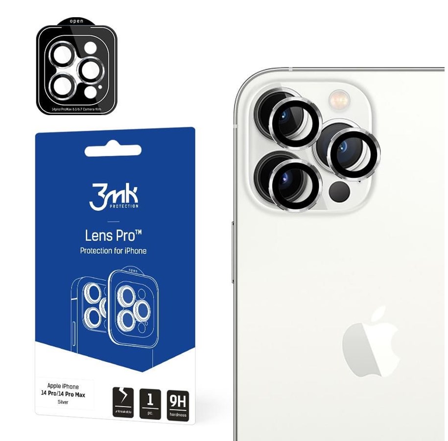 Handys - Anderes Zubehör - 3mk Camera Glass for iPhone 14 Pro Max / 14 Pro 9H for  Lens Protection Pro Series Lens - Silver - 5903108482745