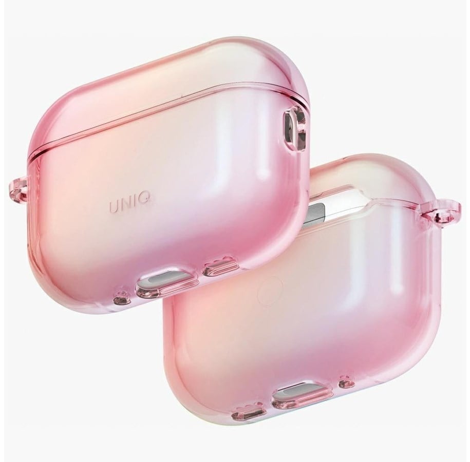 Handys - Cover & Cases - UNIQ Iridescia Hang Case for AirPods Pro 3 - Clear Pink - 8886463697023