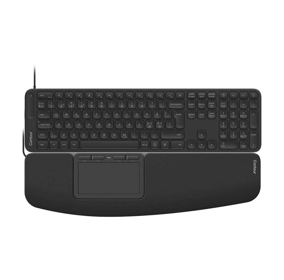 Tastaturen - Contour Touch & Balance - Tastatur und Touchpad-Set - Nordic ISO - Schwarz - CDTP2050BALPN2050